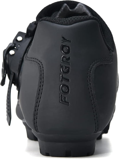FOTGOAT MTB Cycling Shoes with SPD 2 Cleats, Black EU40
