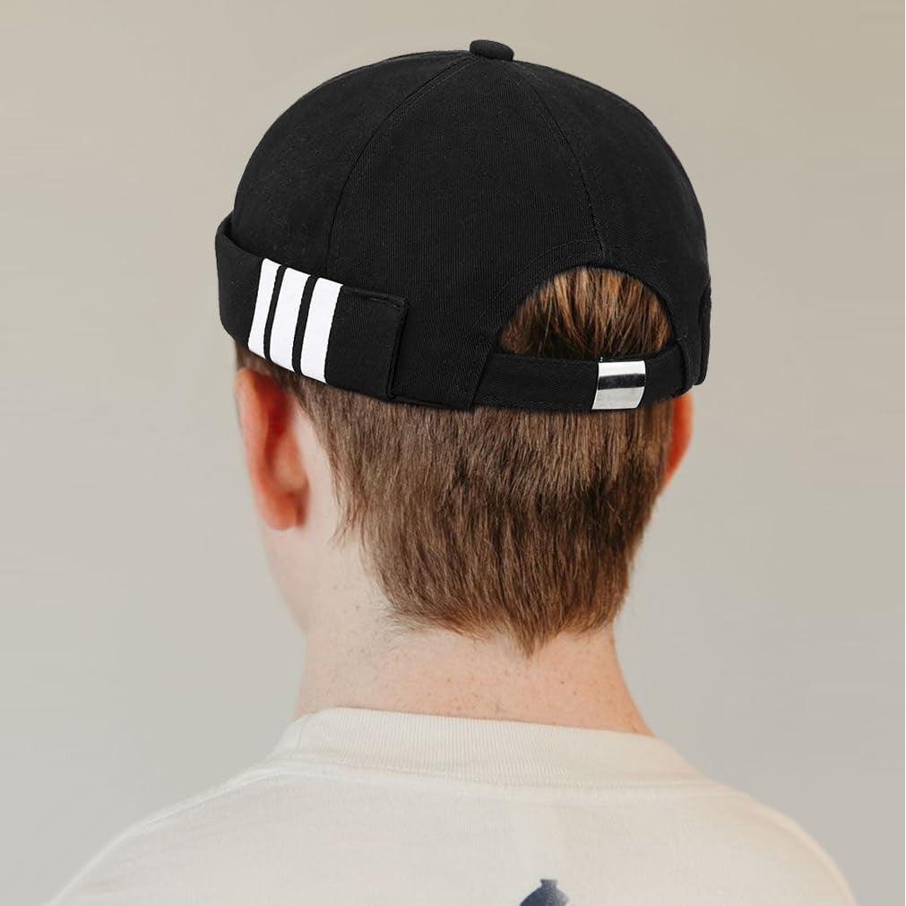 MESU Brimless Docker Cap – Retro No‑Brim Beanie for Men