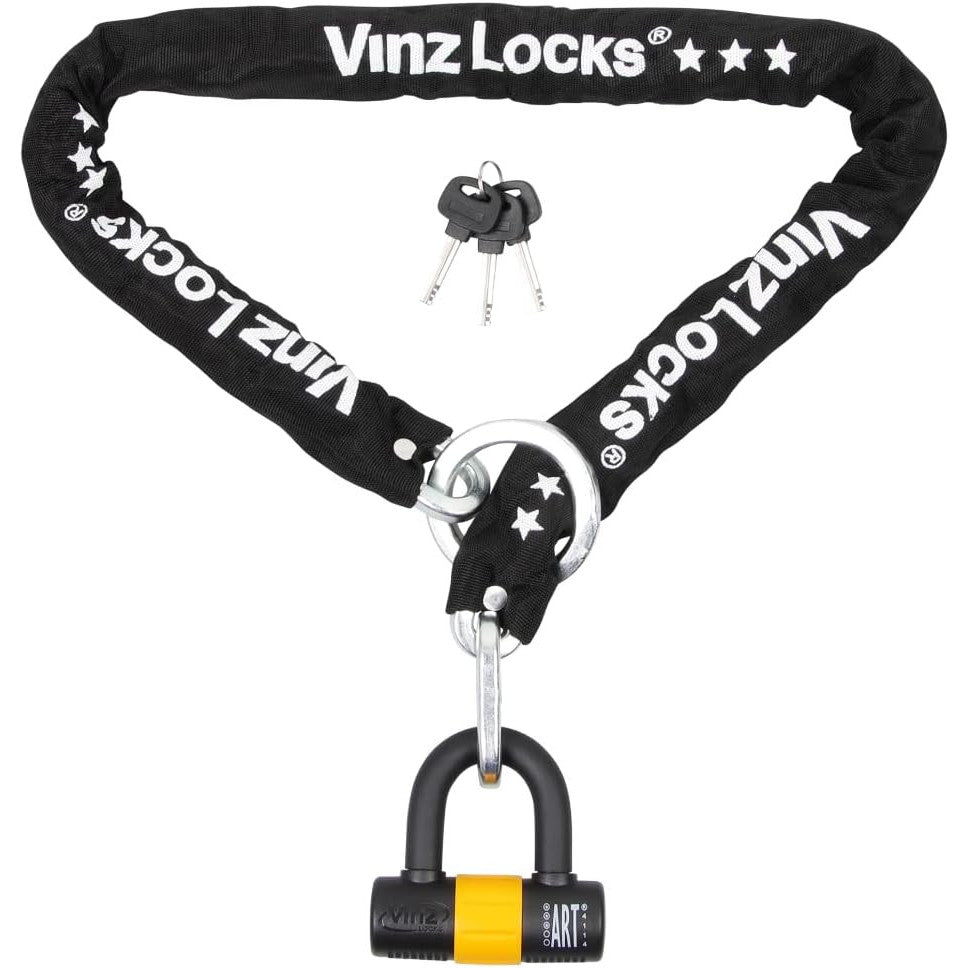 Vinz Kungur Chain Lock, 150 cm, Black
