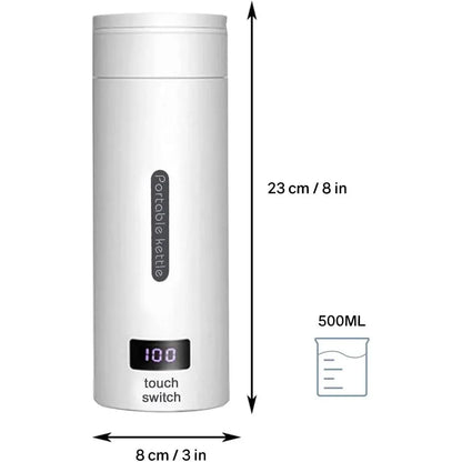 Portable Electric Water Cup 500ml Travel Kettle with Temperature Control - Gomix Brands Outlet