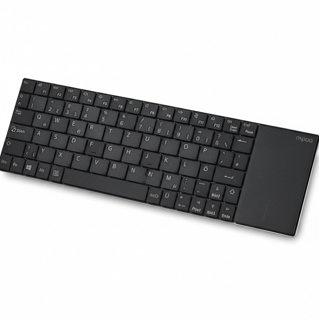 Rapoo E2710 Wireless Multimedia Keyboard with Touchpad and Stainless Steel Base