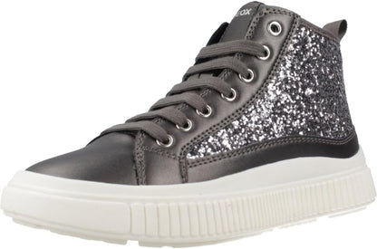 Geox Laquinny Girls Breathable Black Basketball Trainer Size 35 EU