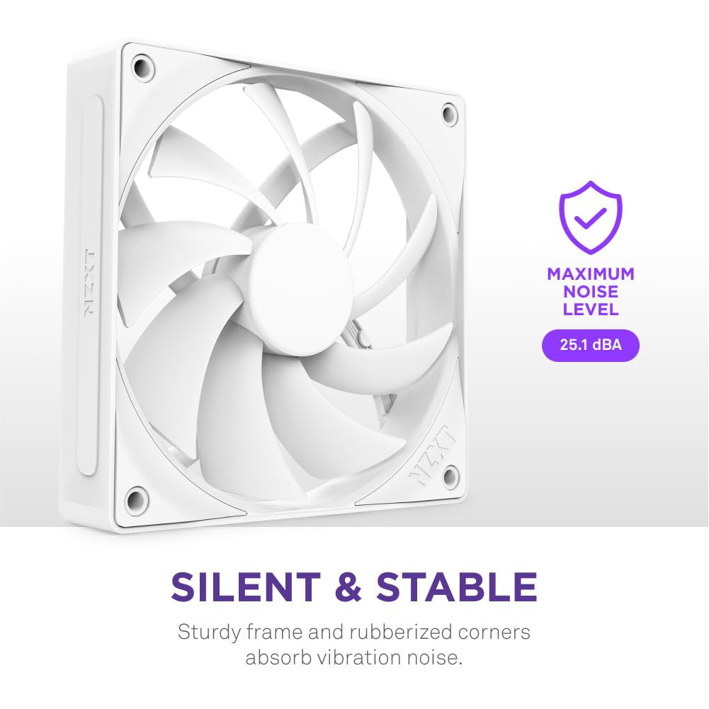 NZXT F120Q 120mm Quiet Airflow Fan – White