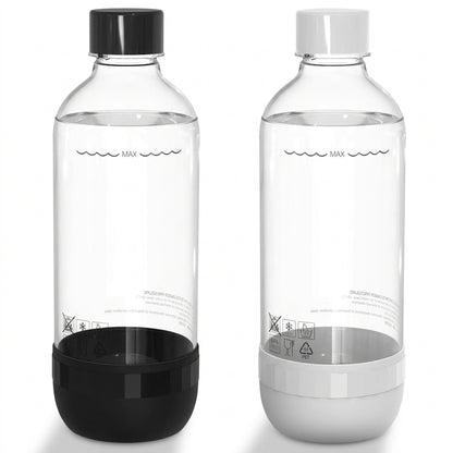 Thorder Z-1B1L Soda Maker Bottles 1 L BPA-Free PET 2 Pack