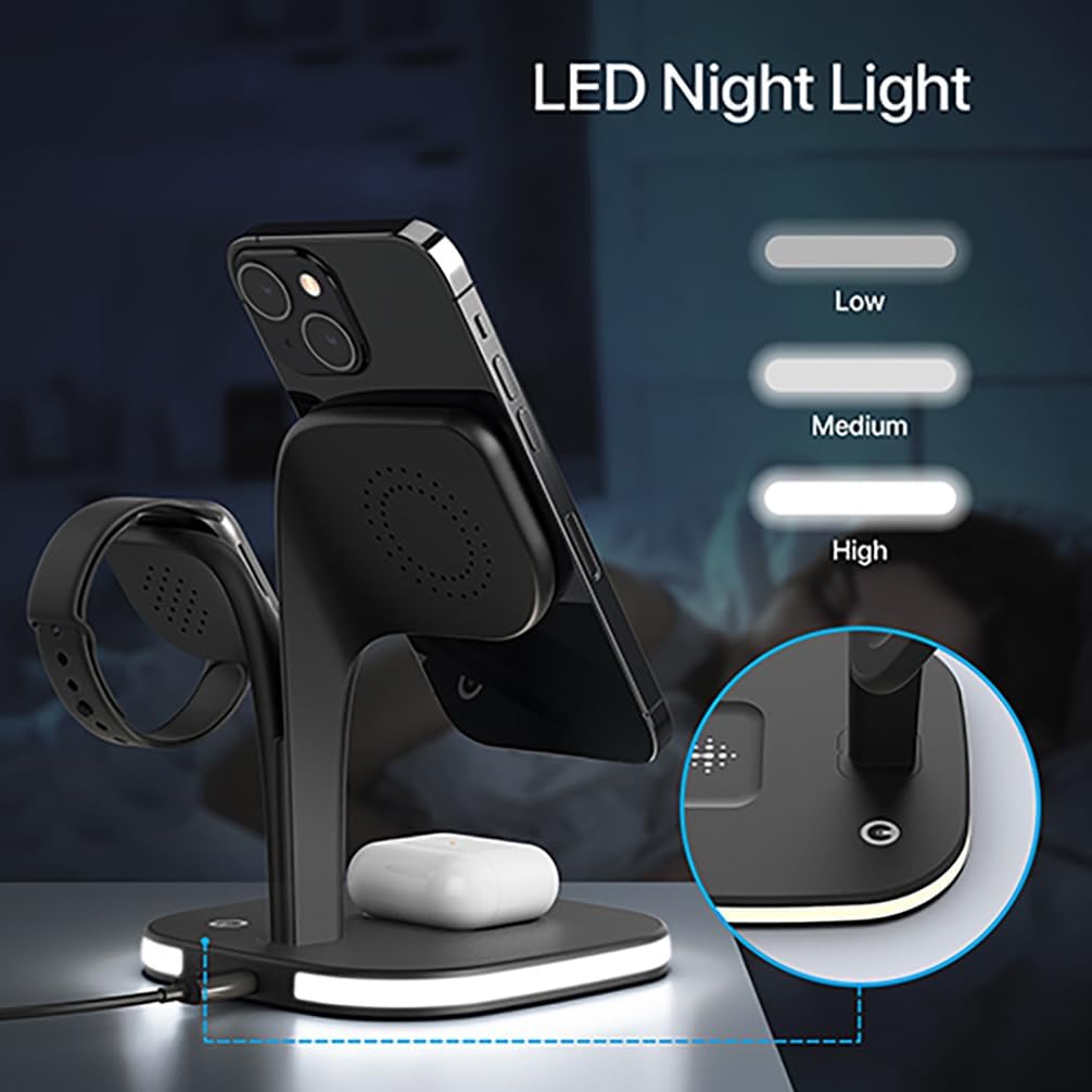 EXW YM-UD22 3-in-1 Wireless Charging Station for MagSafe