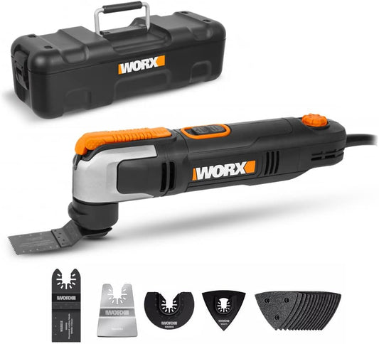 WORX WX686 250W Sonicrafter Oscillating Multi-Tool Kit for Cutting, Sanding, Scraping