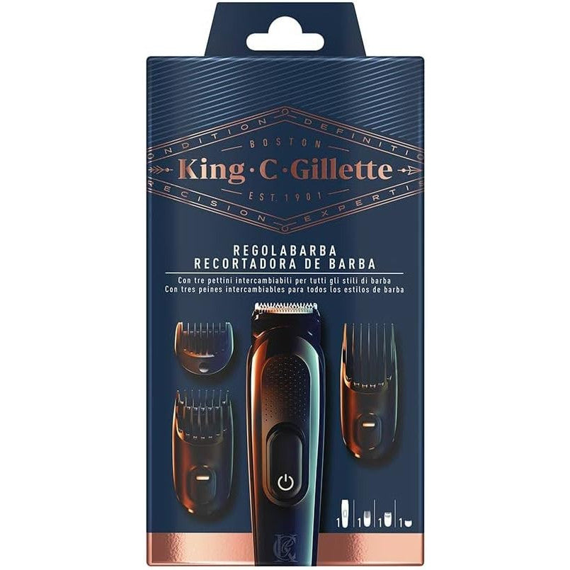 King C. Gillette Cordless Beard Trimmer Kit with 3 Combs
