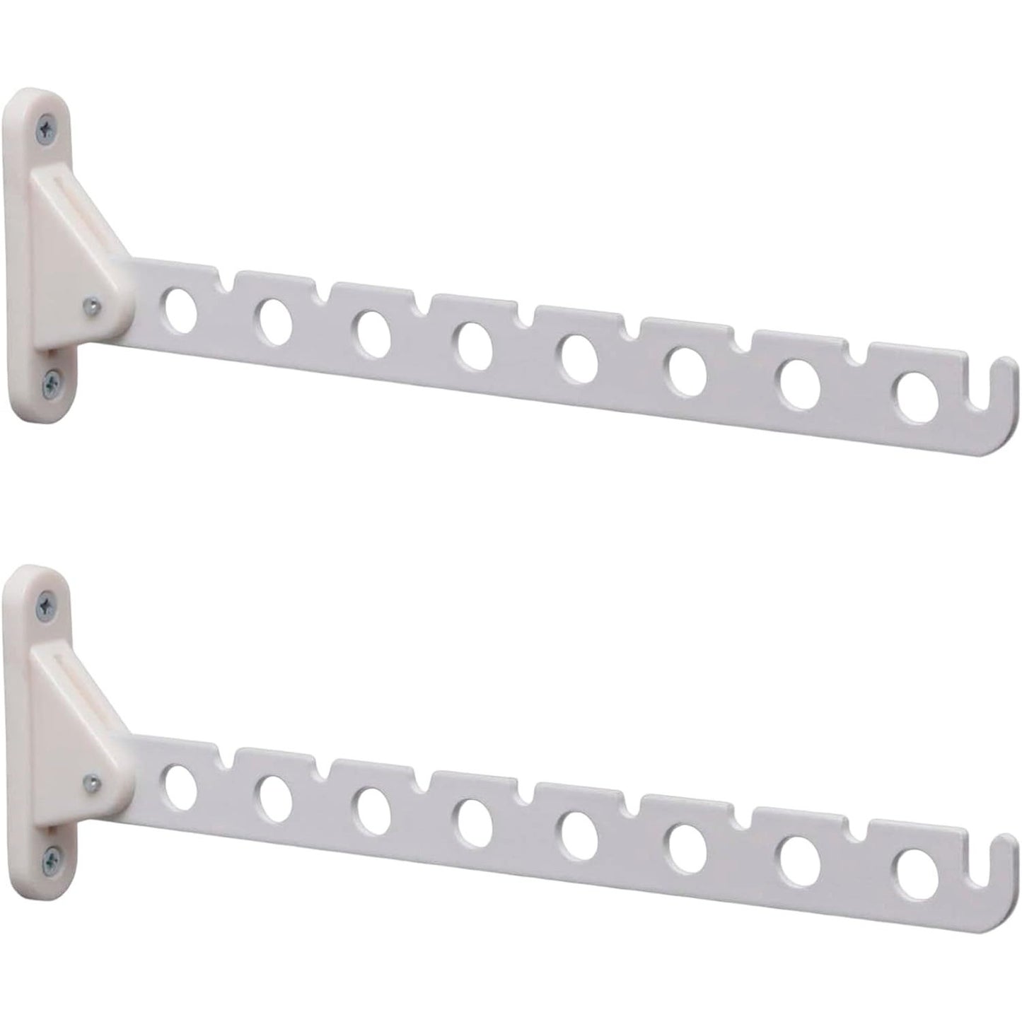 PRIOstahl White Foldable 310mm Wall-Mounted Clothes Hanger Set