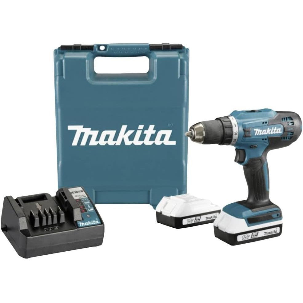 Makita DF488D002 Cordless Drill: 18V Li-Ion Power, 2 Batteries, Charger, Case