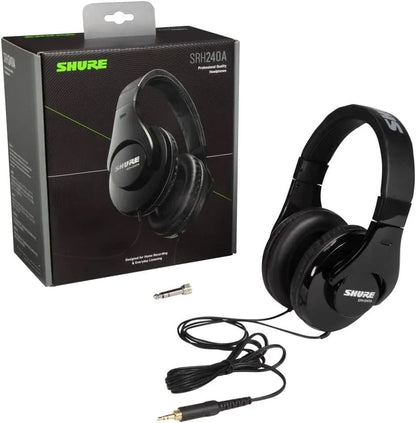 Shure SRH240A Black Professional Over-Ear Headphones with 40mm Drivers - Gomix Brands Outlet
