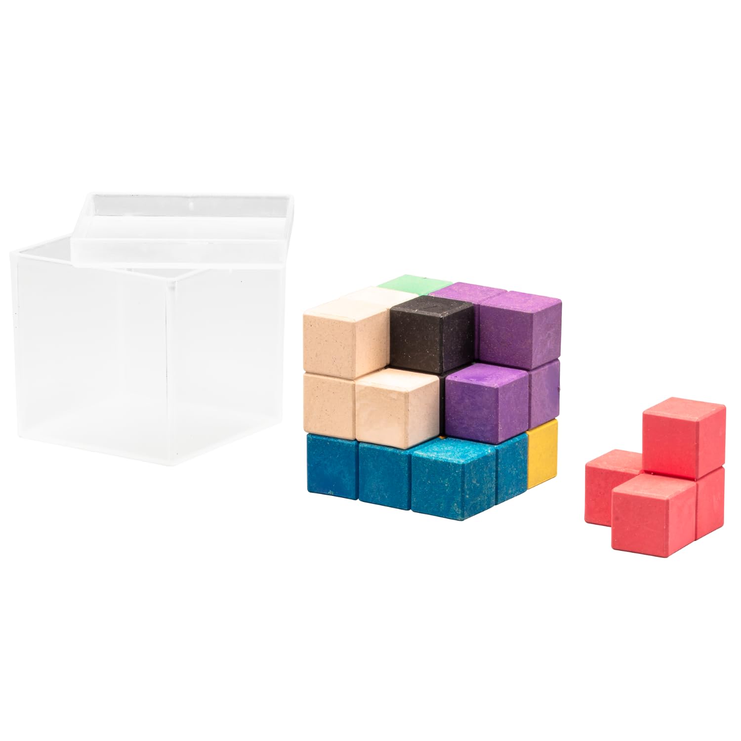 Wissner Multi-Color Soma Cube 6-Piece Educational 3D Puzzle