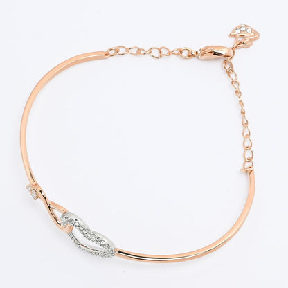 Swarovski Infinity Heart Bangle Rose Gold Crystal Bracelet