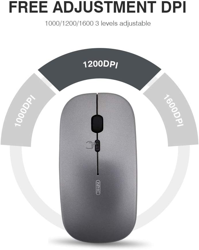 Inphic M1P Ultra Slim 2.4G Wireless Mouse Rechargeable Silent