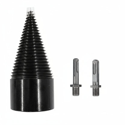 Heavy-Duty 42mm Wood Splitter Drill Bit with 3 Removable Shanks