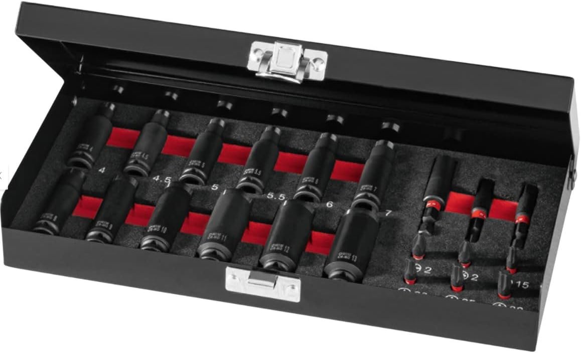 Parkside Performance 21-Piece Impact Socket Set for Wrenches