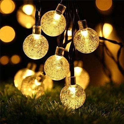 Solar Crystal Ball LED Fairy String Lights