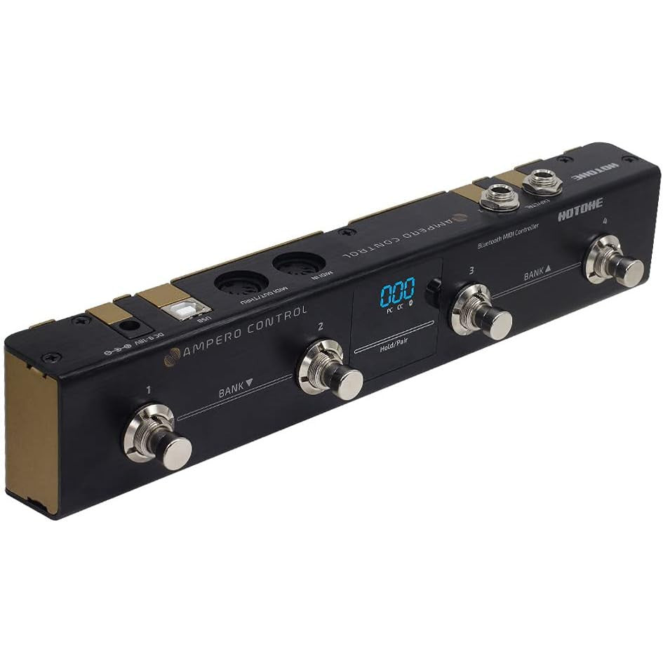HOTONE Ampero Control Bluetooth MIDI Foot Controller – 4 Programmable Switches