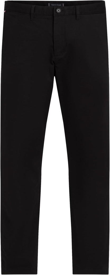 Tommy Hilfiger Men's Satin Chino Pants Black Classic Fit
