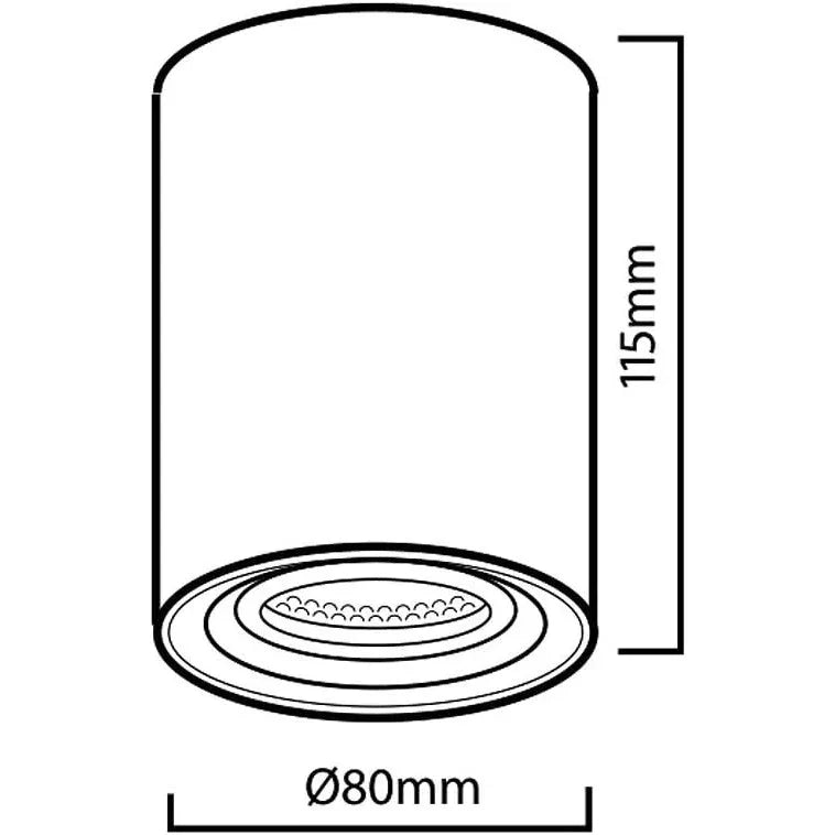 Maclean MCE422 Swiveling GU10 Ceiling Light – White Aluminum Round Fixture - Gomix Brands Outlet