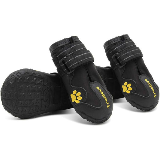 MOKCCI Truelove Waterproof Dog Boots Reflective Straps for All Dogs