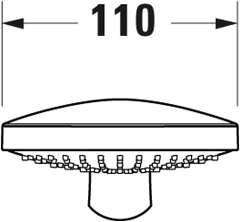 Duravit Universal 3-Jet Water-Saving Chrome Shower Head 110mm