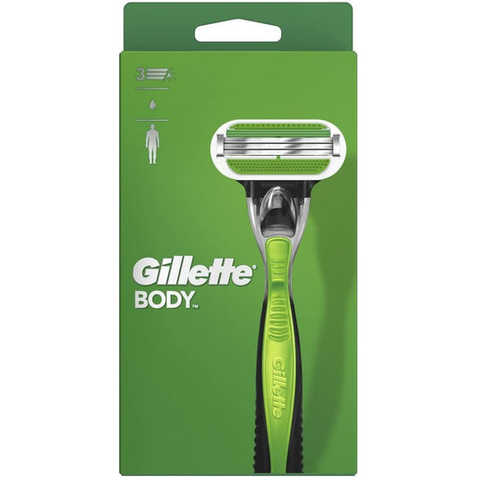 Gillette Men's Body Razor with Triple Blade, Wet Shave, Green