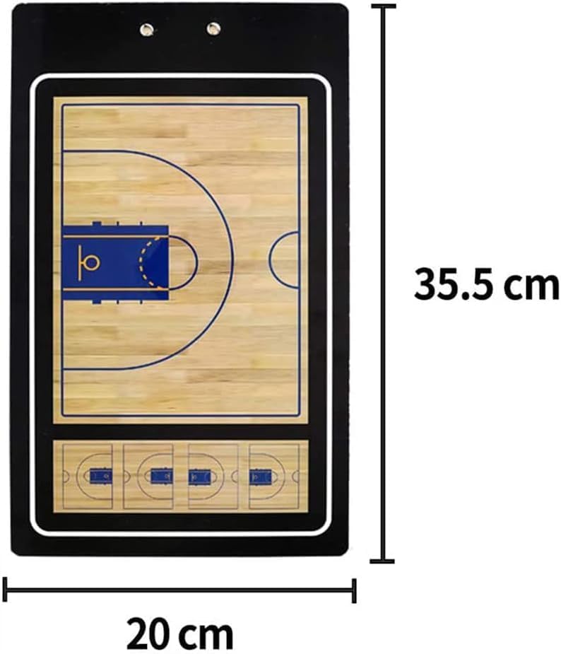 Portable Basketball Dry Erase Coaching Board with 2‑in‑1 Marker