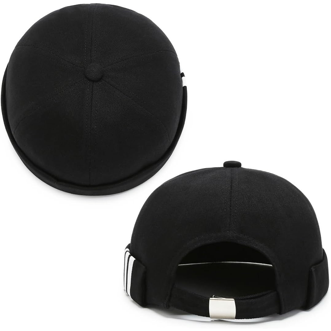 MESU Brimless Docker Cap – Retro No‑Brim Beanie for Men
