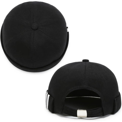 MESU Brimless Docker Cap – Retro No‑Brim Beanie for Men