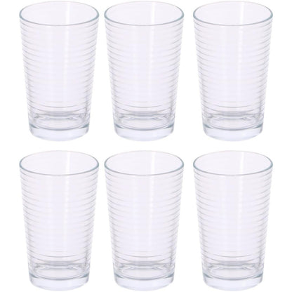 Alpina 6-Piece White Water Glass Set – 220ml Shatter-Resistant Glasses