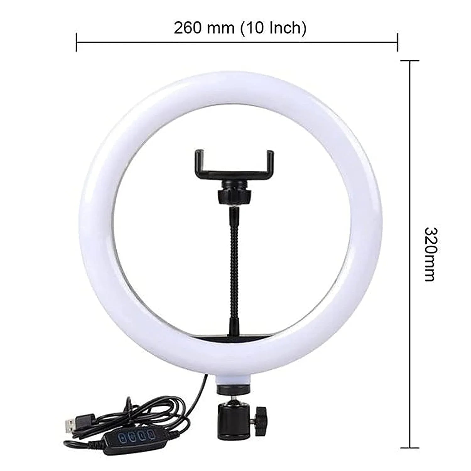 E-Zilla 10" Portable LED Makeup Ring Light Adjustable - Gomix Brands Outlet