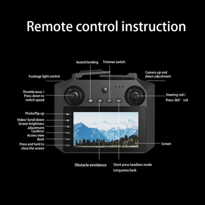 6K FPV Drone with 4.5" Screen, 5G Remote, Gesture Control