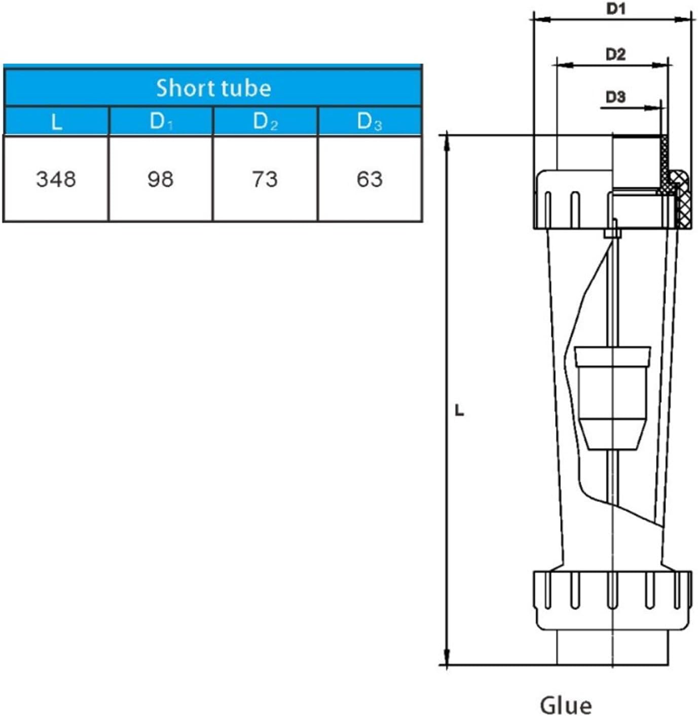 LZS-50D Plastic Pipe Water Flow Meter with ABS Float