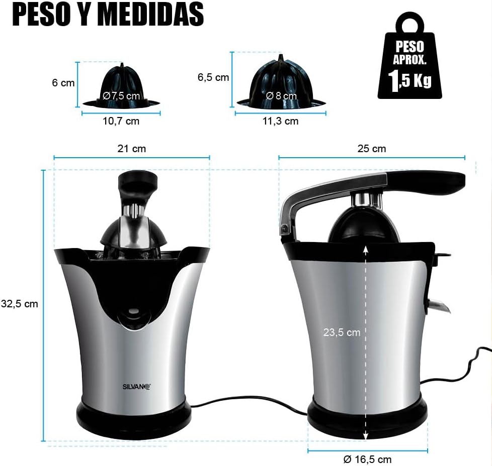 Silvano 34-EXPR-2108 Electric Citrus Juicer 160W White