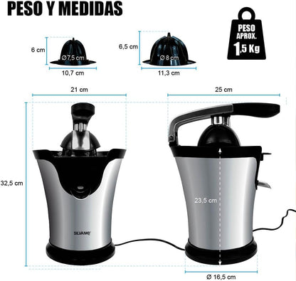 Silvano 34-EXPR-2108 Electric Citrus Juicer 160W White