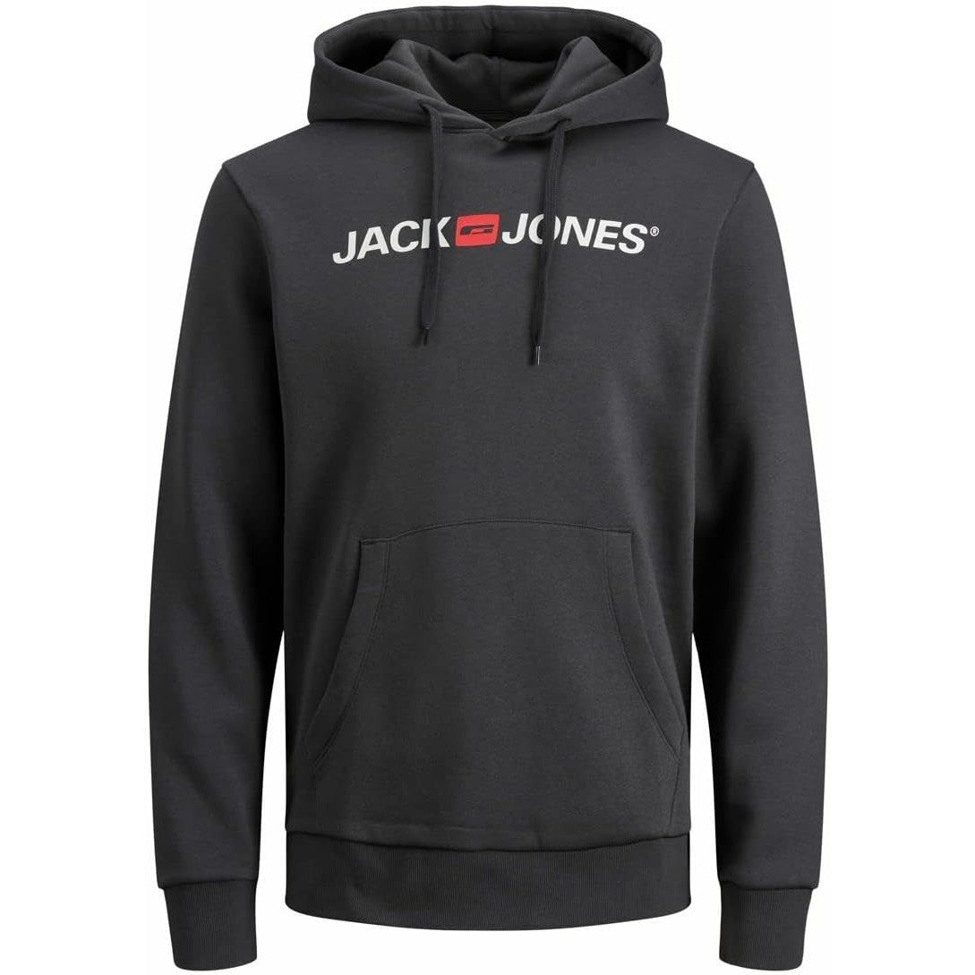 JACK & JONES Men's Cotton Pullover Hoodie: Comfortable, Stylish, Logo Design, Multiple Colors
