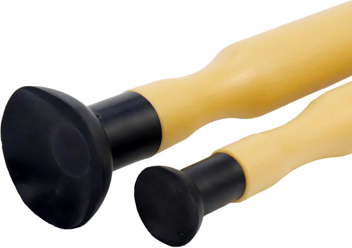Dnyta 2pcs Valve Lapping Tool with 4 Suction Plates – Yellow, High‑Quality Rubber for Automotive Maintenance