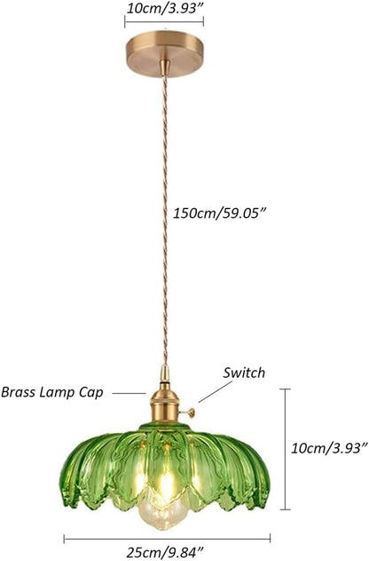 Theopractick Industrial Glass Pendant Ceiling Light E27