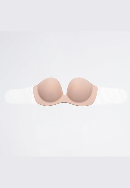 Lovable Women’s Invisible Push-Up Adhesive Bra with Clear Side Bands