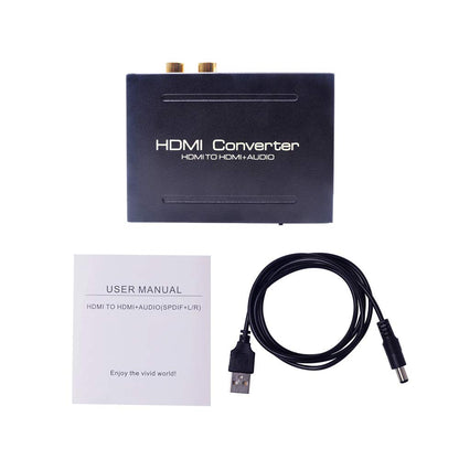 1080P HDMI to HDMI Audio Extractor Optical and RCA Converter C0001-CA