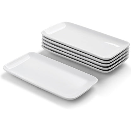 WishDeco Rectangular Plates Set of 6