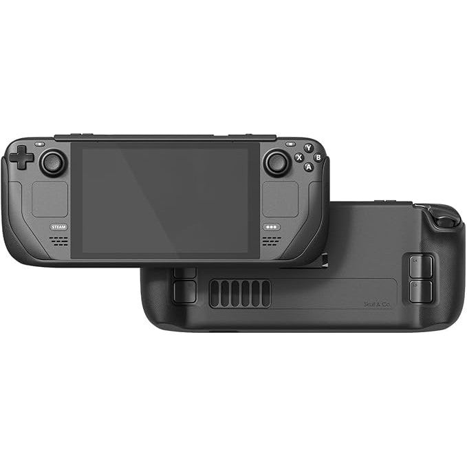 Skull & Co. GripCase SD for Steam Deck – Soft Protective Case with Textured Grips, Stand, Shock‑Absorption, Non‑Slip, Anti‑Scratch Design – Black