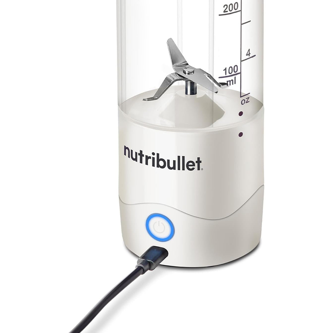 NutriBullet 60W Portable Blender, White 20oz Cup, USB‑C