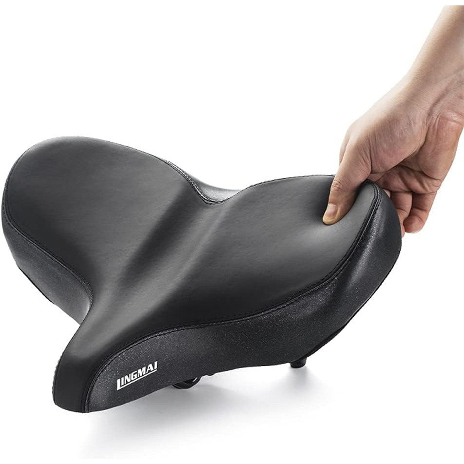 Oversized Memory Foam Bike Seat – Waterproof Extra‑Wide Comfort Saddle