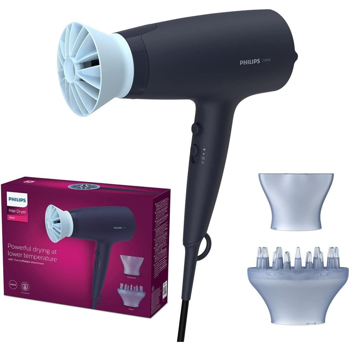 Philips 3000 Series Hair Dryer - Ionic Function, Model BHD360/20