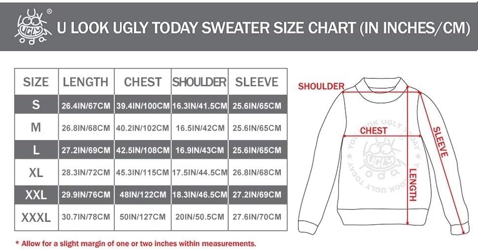 U LOOK UGLY TODAY Festive Chunky Fair Isle Christmas Sweater