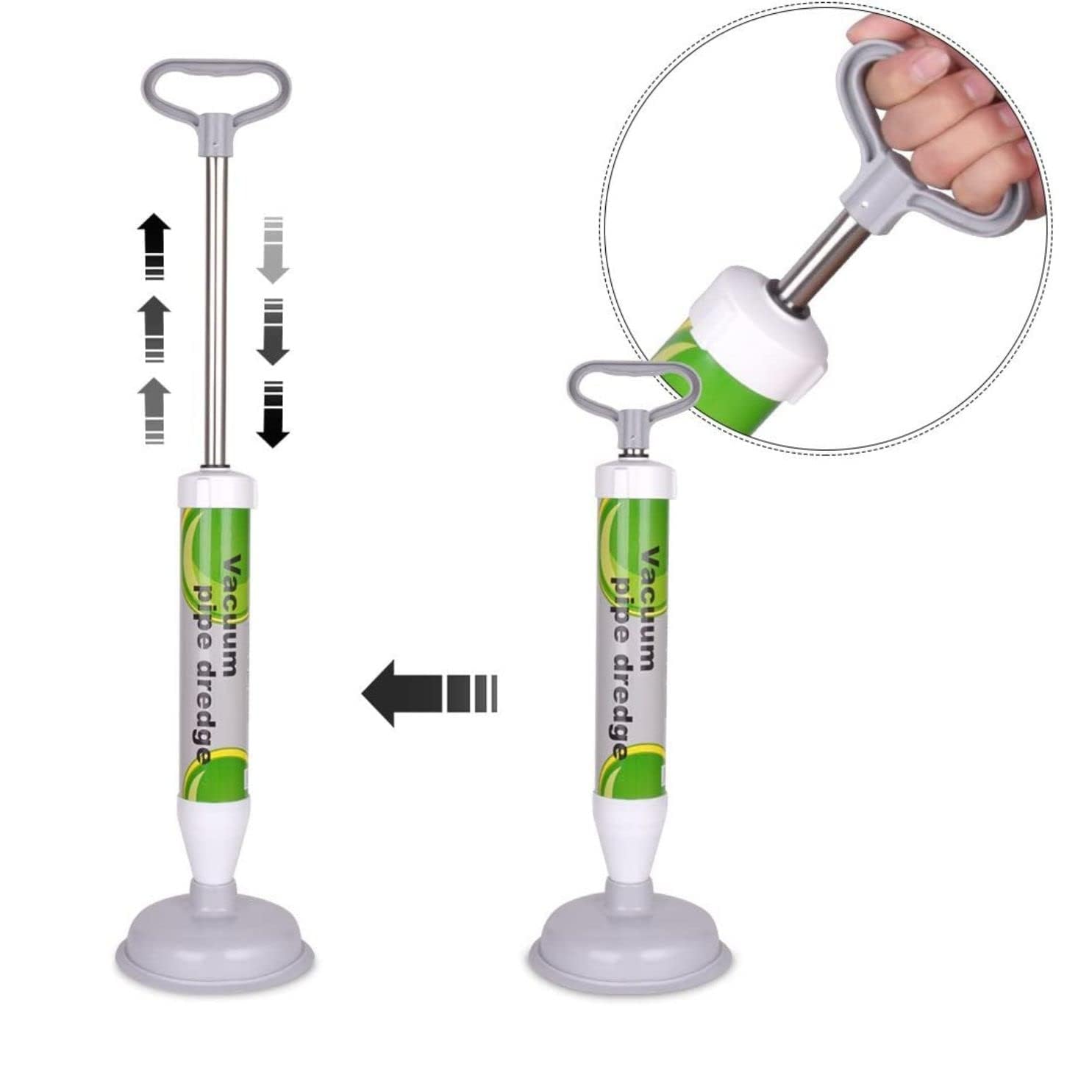 Oui Mama High-Pressure Toilet Plunger with Heavy-Duty Drain Blaster