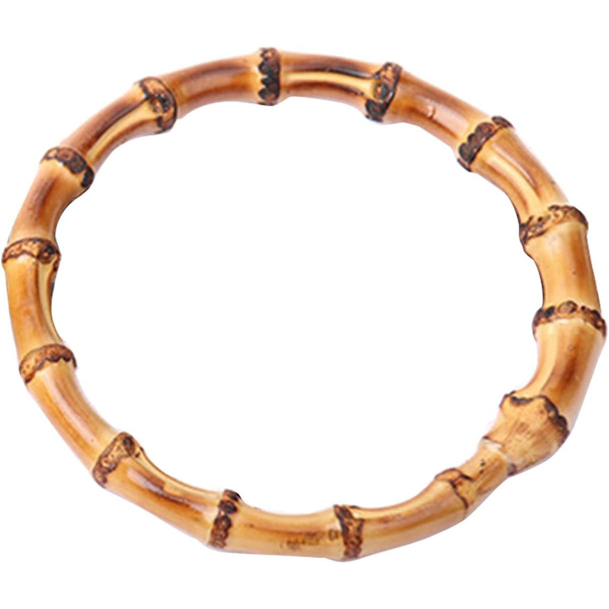 Handmade Slub-Alloy Flat Round Bag Handle Replacement for Women