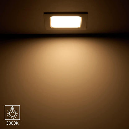 Eande Ultra Slim Square LED Recessed Light 7W 600lm 2800K Warm White 10-Pack