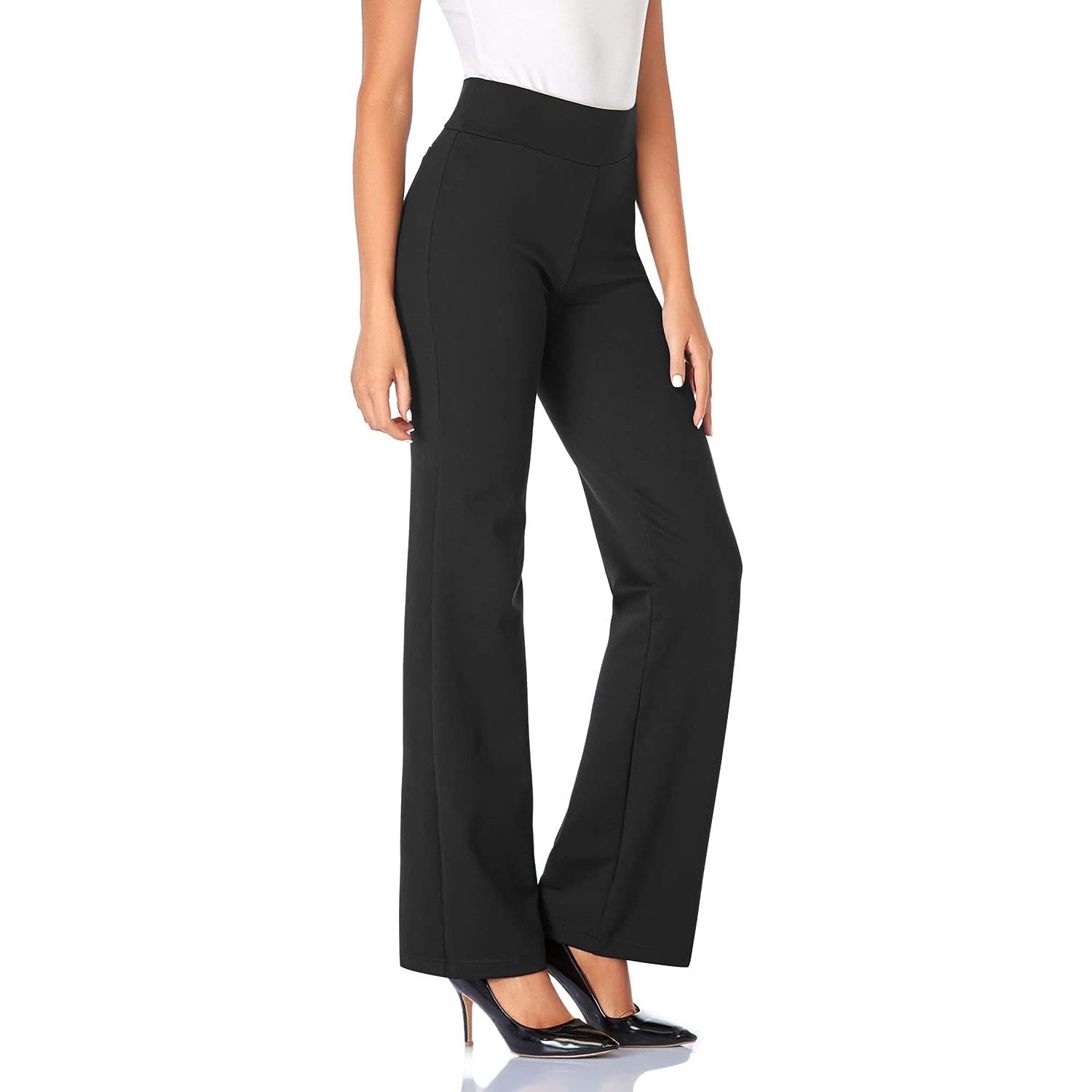 Tapata Women's High-Waist Stretchy Bootcut Pants – Office Ready Dress Trousers